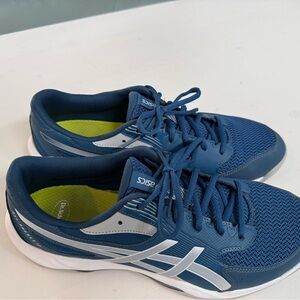 Asics Men’s Navy Blue Athletic Running Shoes with White Accents